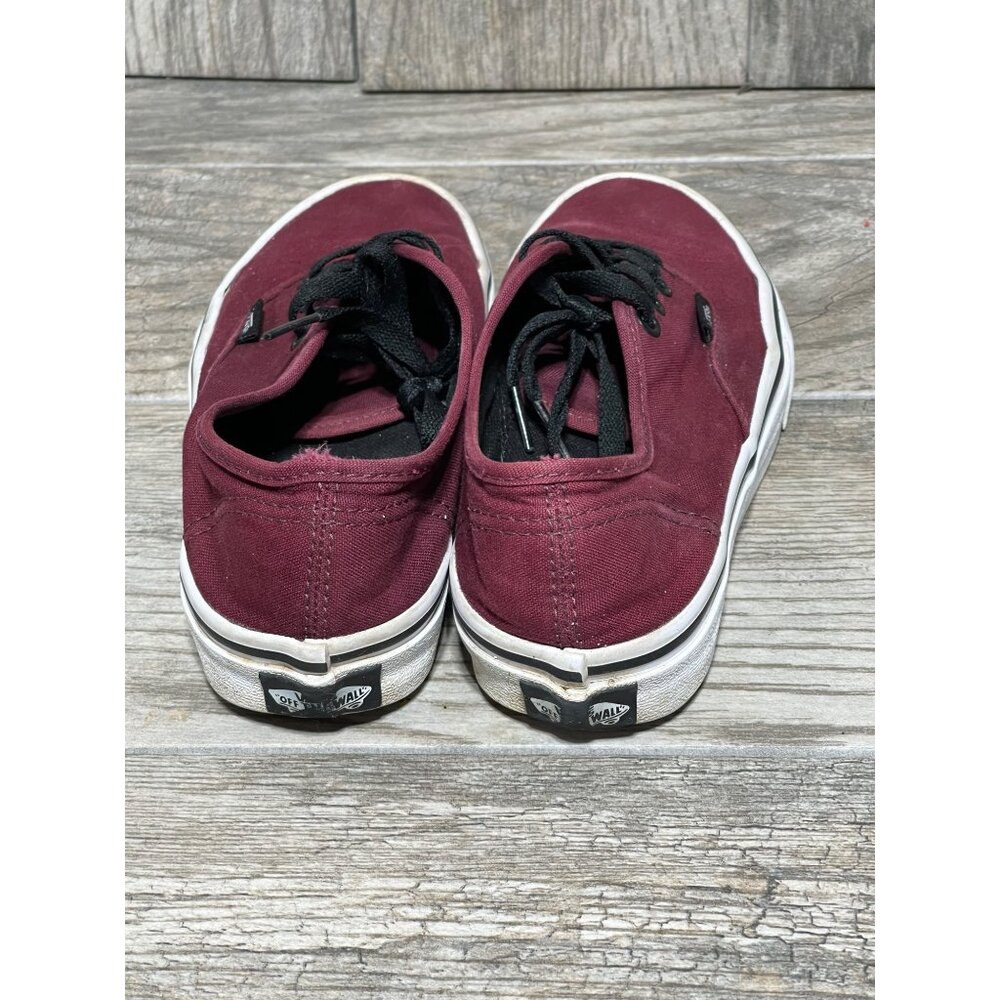 Vans Authentic Low Top Lace Up Red Skater Shoes Women's Size 5.5 - Picture 5 of 11